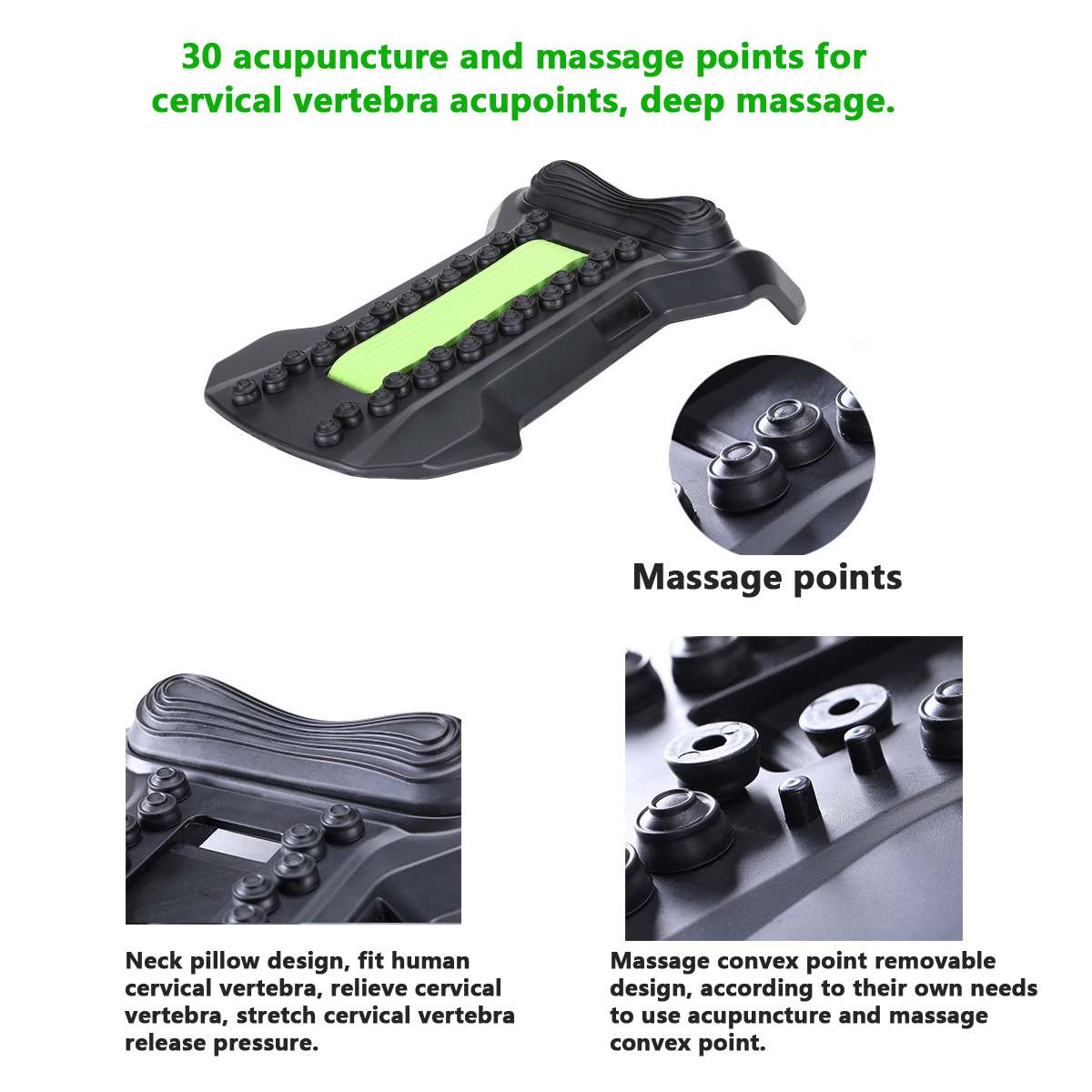 Neck and Lumbar Traction Device with Massage Cushion