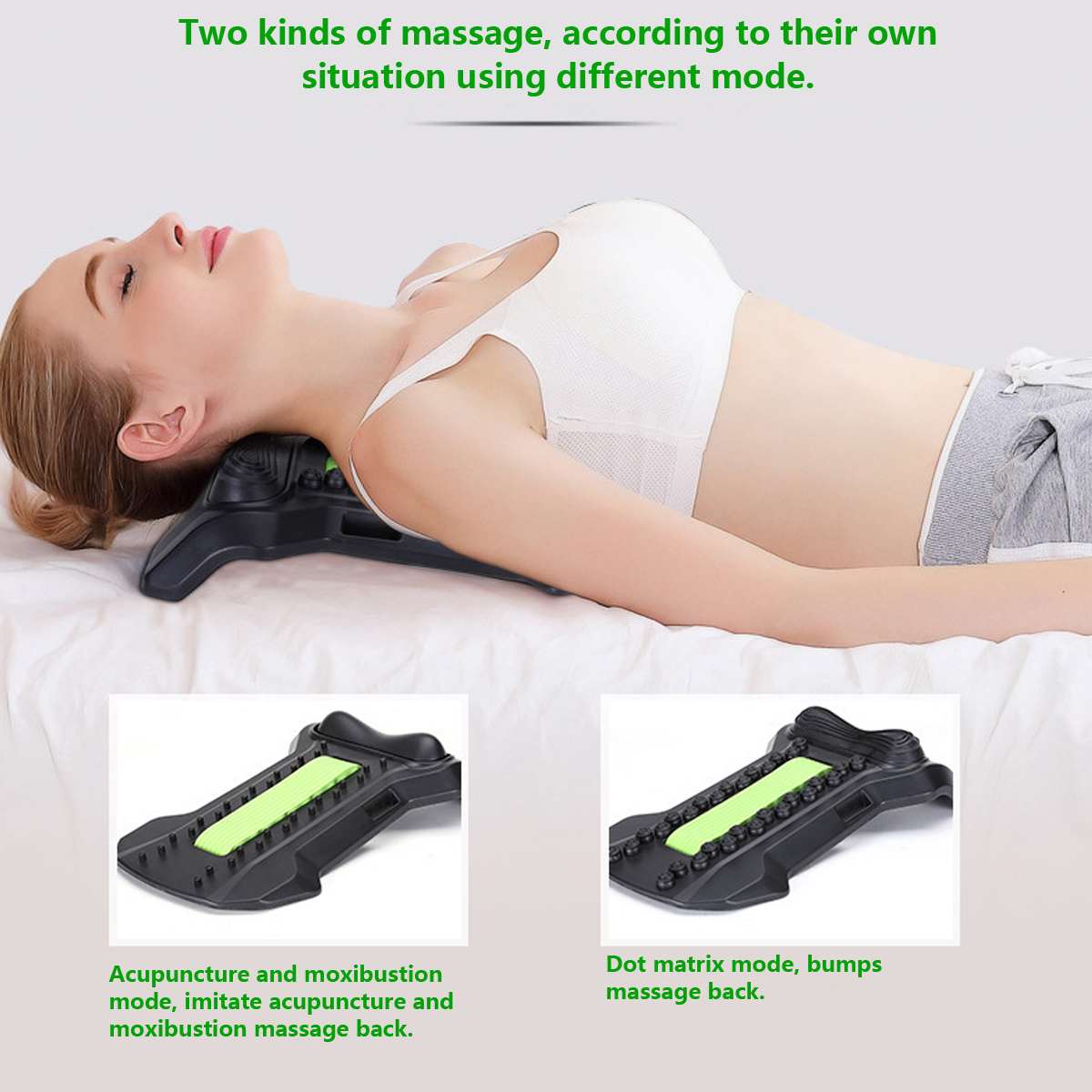 Neck and Lumbar Traction Device with Massage Cushion